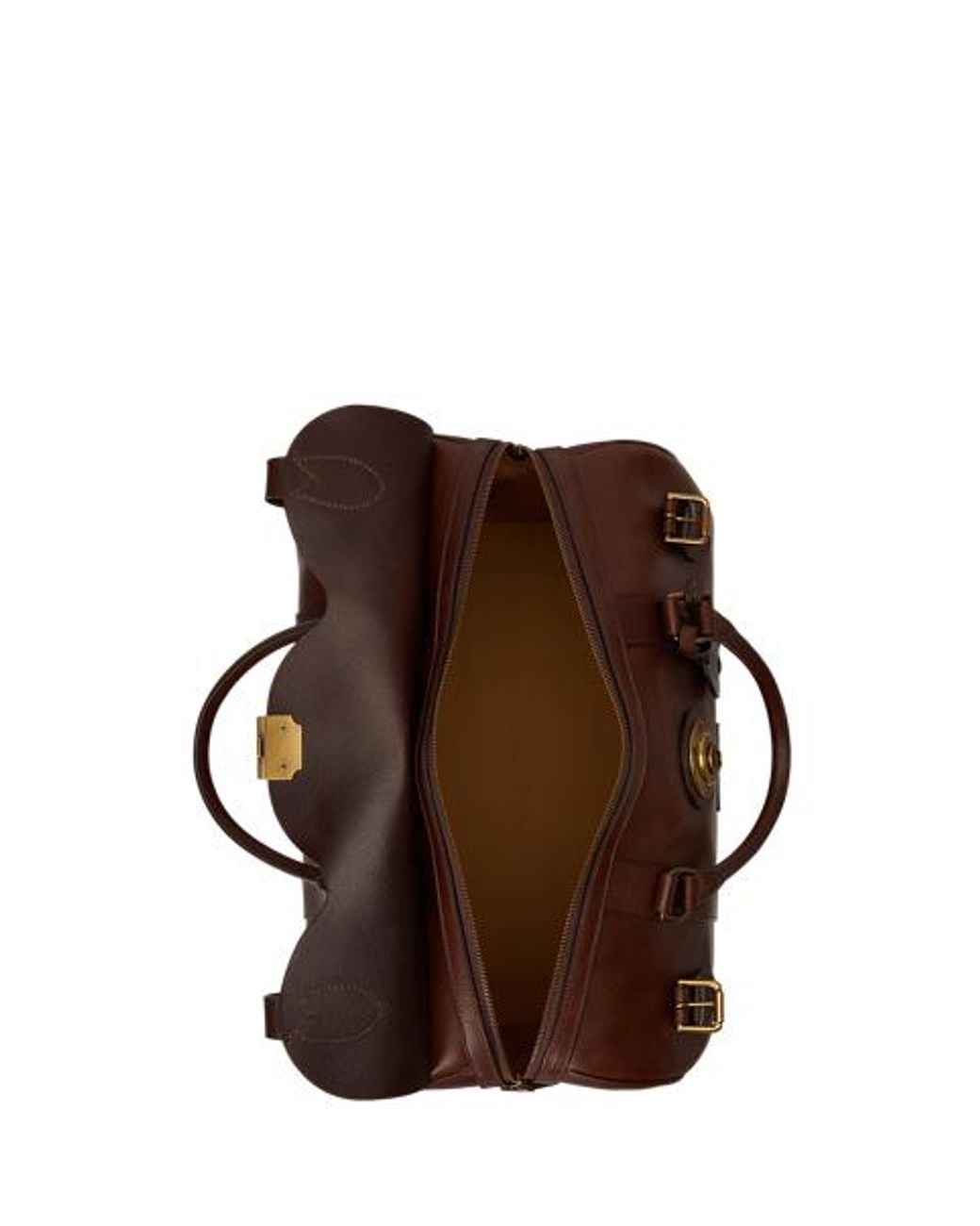 Polo Ralph Lauren Brown Heritage Lock Leather Small Duffel for men