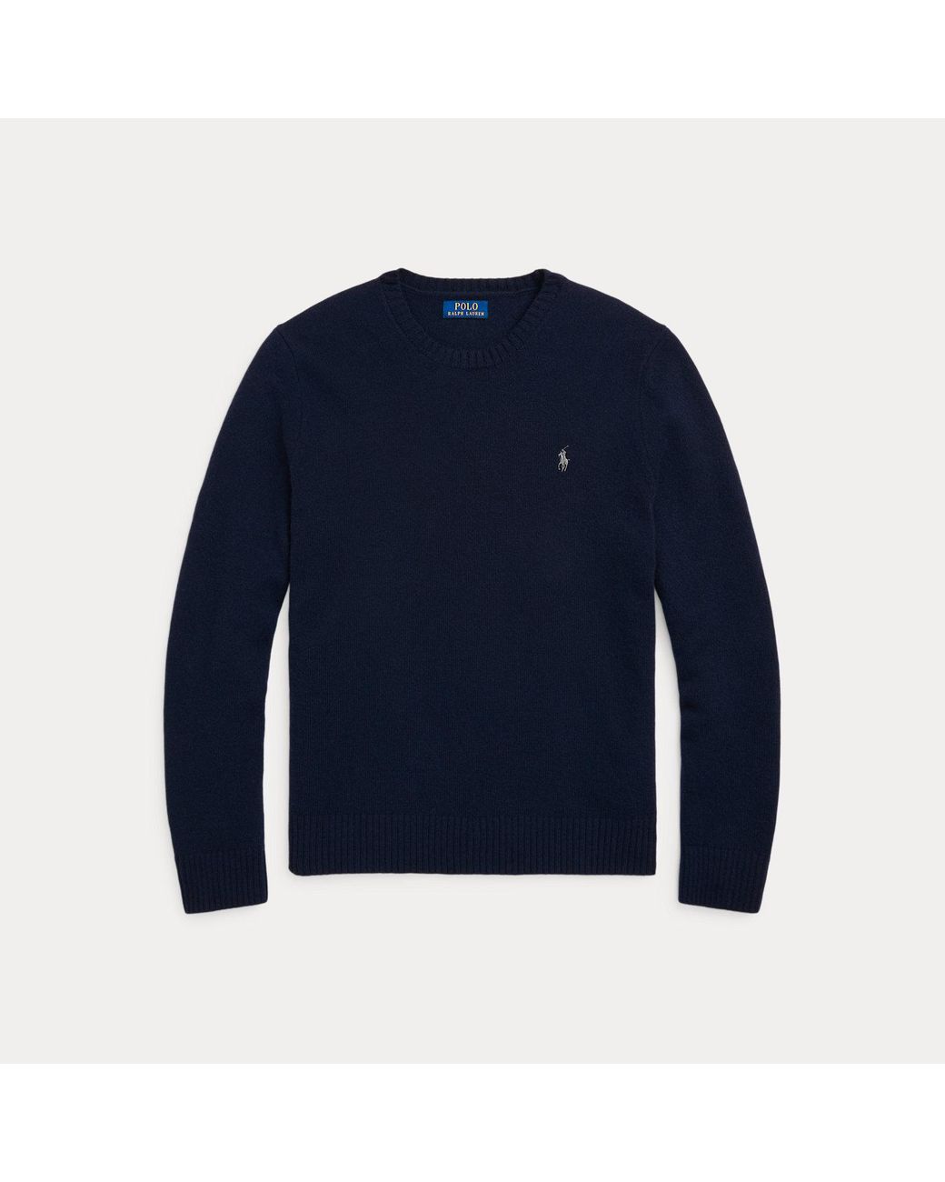 Polo Ralph Lauren Blue Wool-Cashmere Crewneck Jumper for men