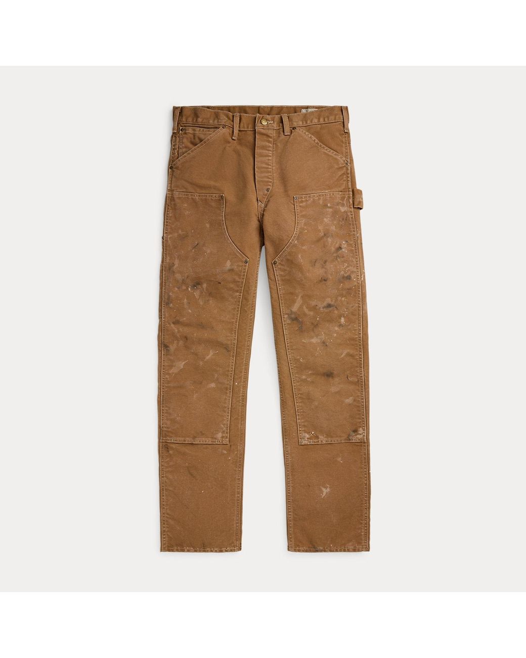 RRL Brown Engineer Fit Distressed Carpenter Pant for men