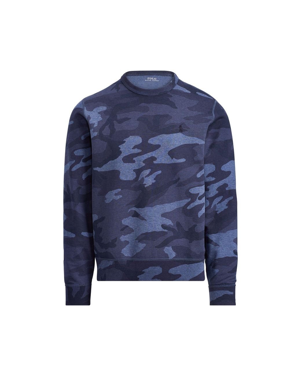 Polo Ralph Lauren Camo Cotton-blend Sweatshirt in Blue for Men | Lyst