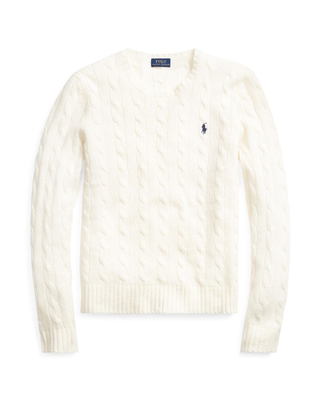 cable wool crewneck sweater