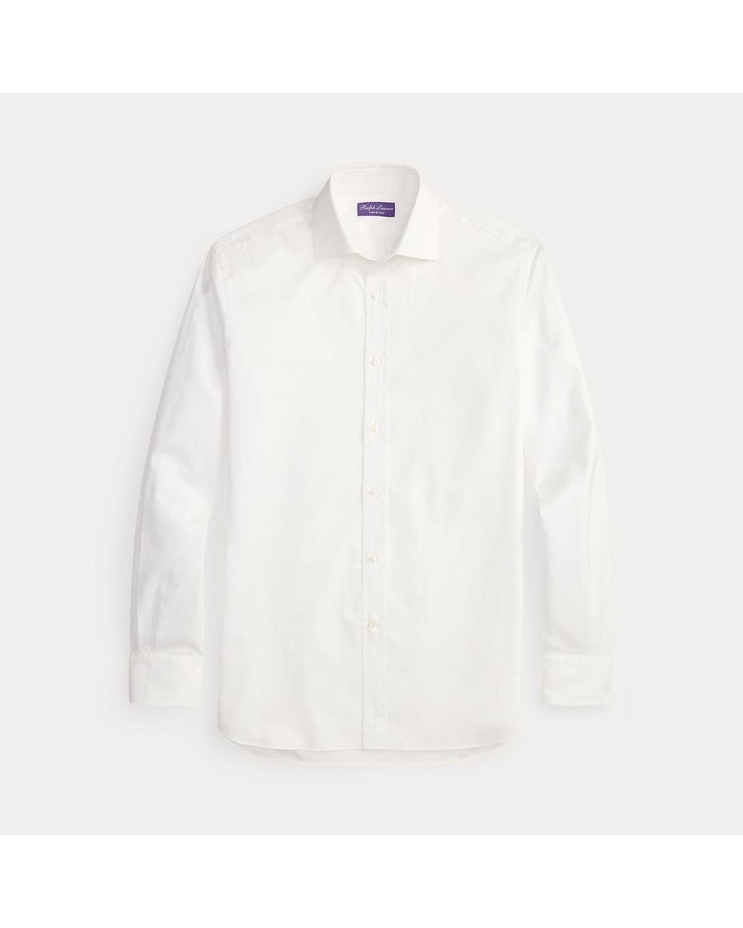 Ralph Lauren White Diamond-Textured Oxford Shirt for men