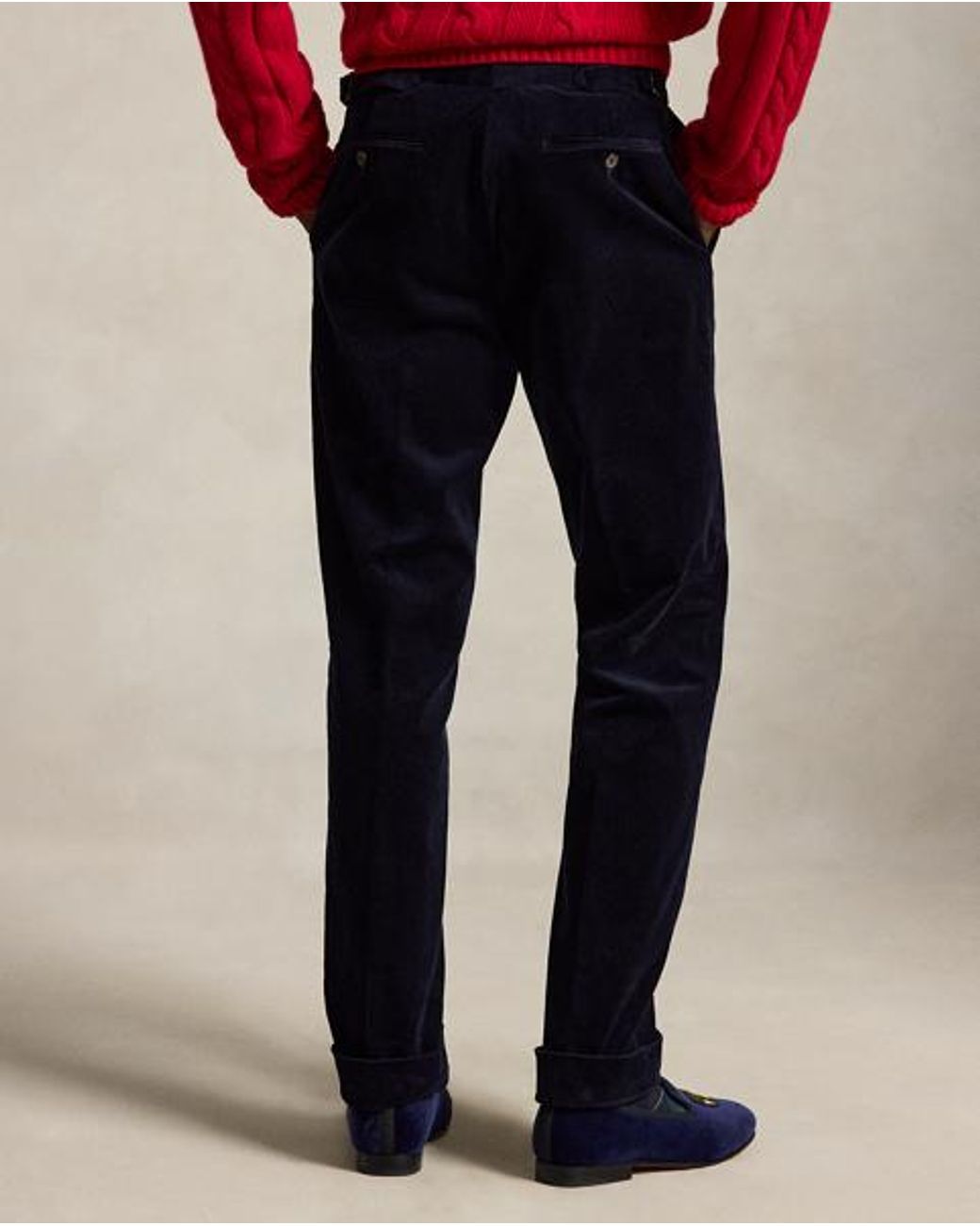 Polo Ralph Lauren Black Stretch Corduroy Suit Trousers for men