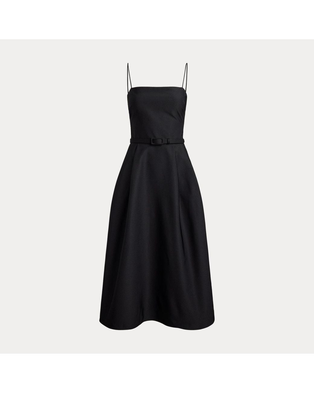 Ralph Lauren Black Belted Faille Cocktail Dress