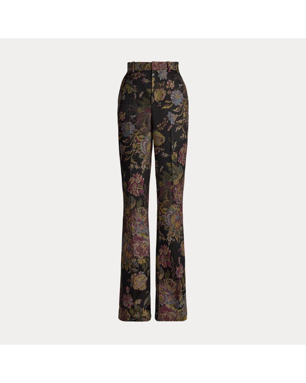 Ralph Lauren Black Wrigley Ii Floral Jacquard Pant