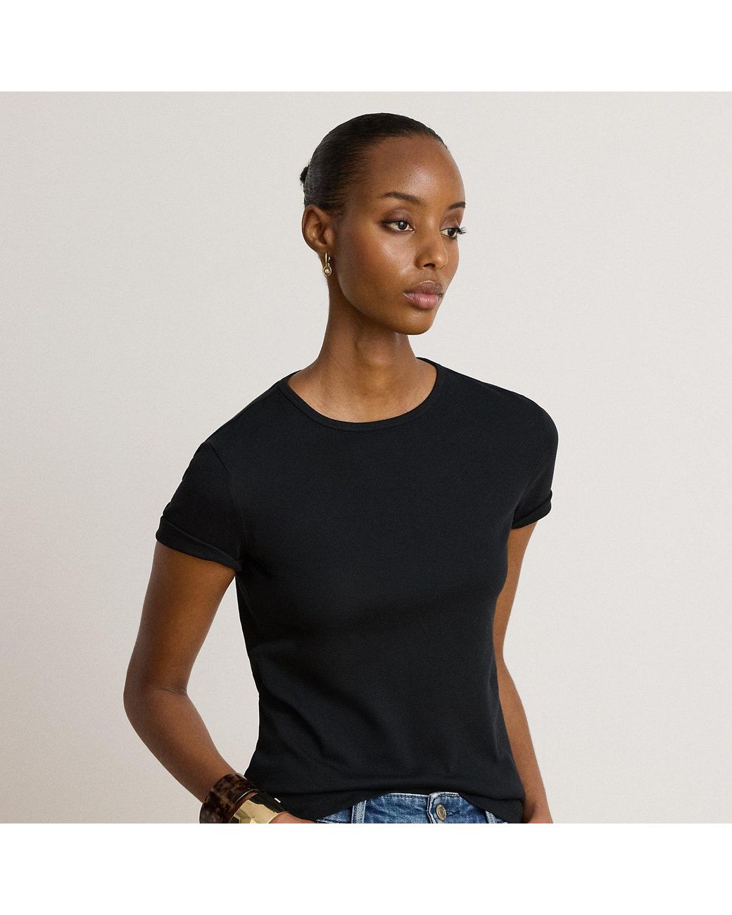 Ralph Lauren Cotton-blend T-shirt In Polo Black - Size Xl