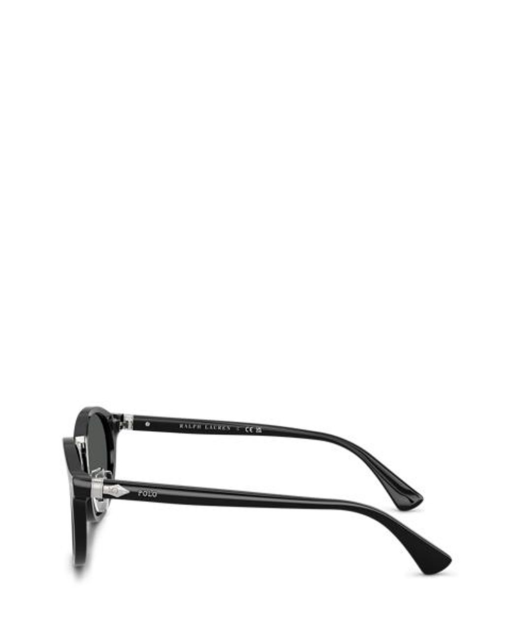 Polo Ralph Lauren Gray Heritage Pen-Hinge Round Sunglasses for men