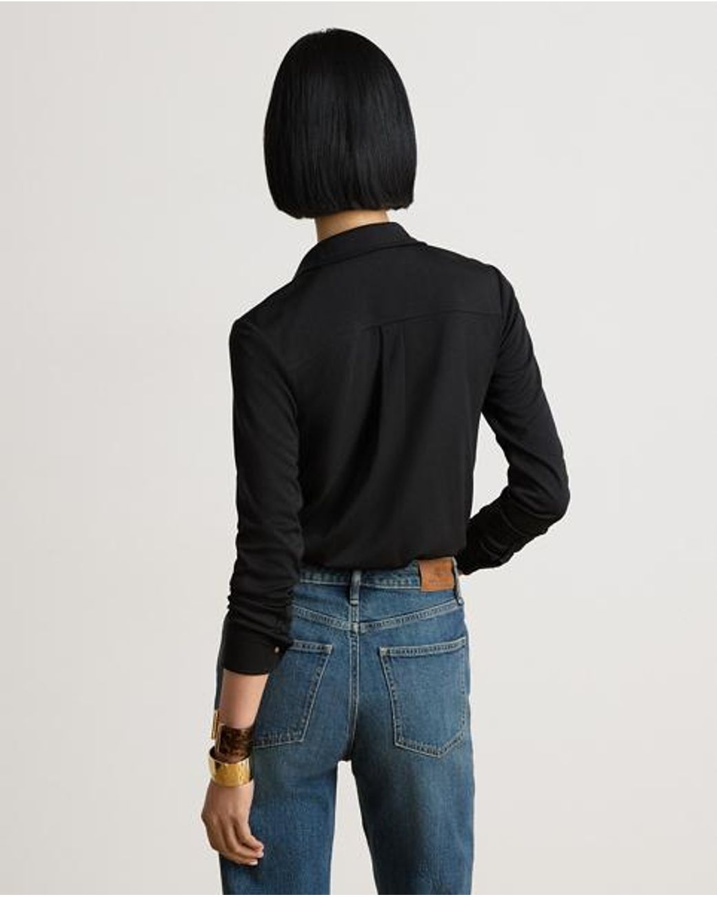 Ralph Lauren Black Stretch Jersey Shirt