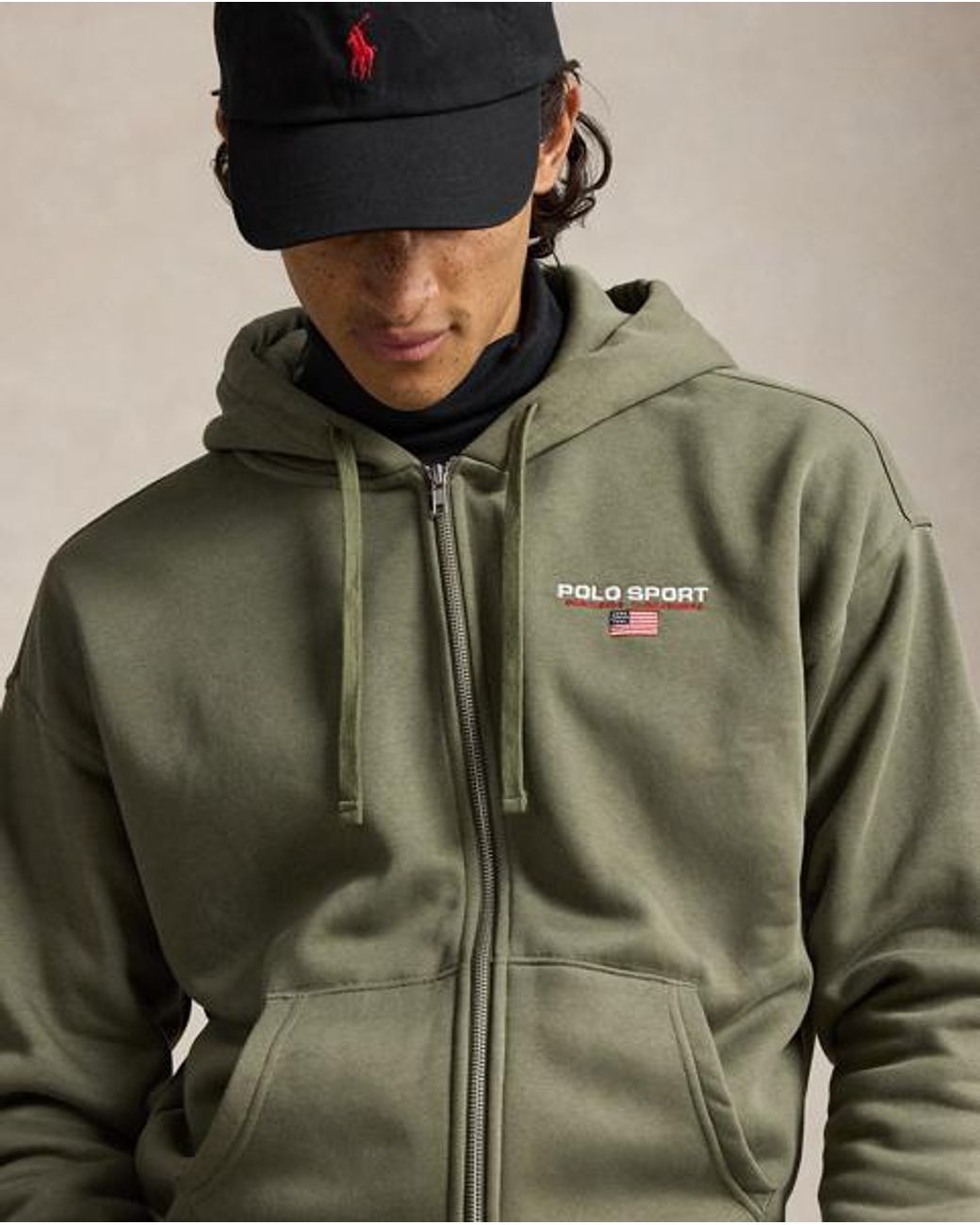Polo Ralph Lauren Green Relaxed Fit Polo Sport Fleece Hoodie for men