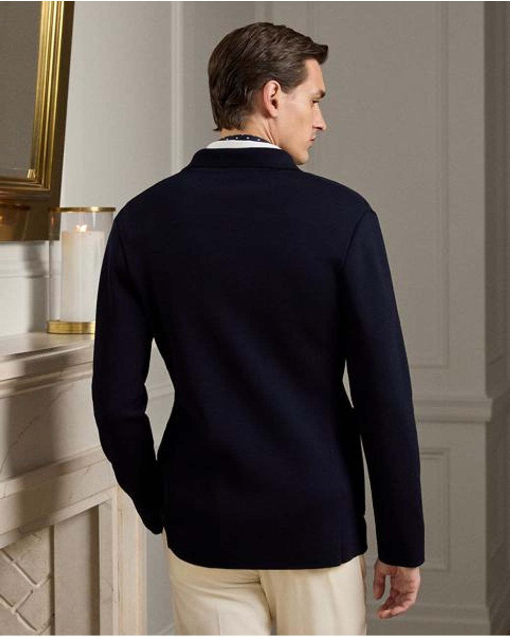 Ralph Lauren Blue Wool Blazer Cardigan for men