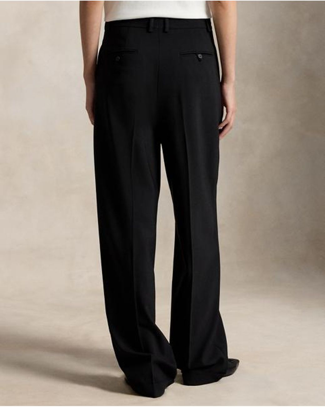 Polo Ralph Lauren Black Bacall Wool-Blend Faille Trouser