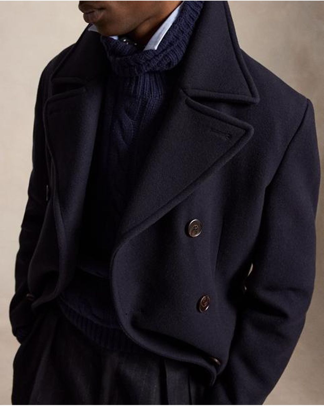 Polo Ralph Lauren Blue Polo Soft Tailored Wool-Blend Topcoat for men