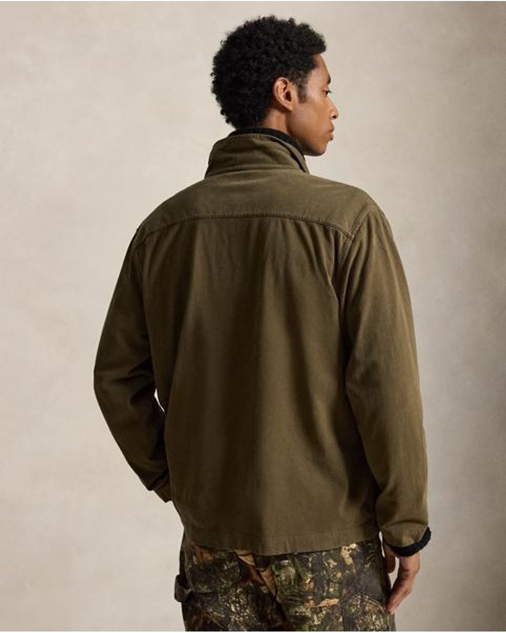 Polo Ralph Lauren Brown Sueded Moleskin Utility Overshirt for men