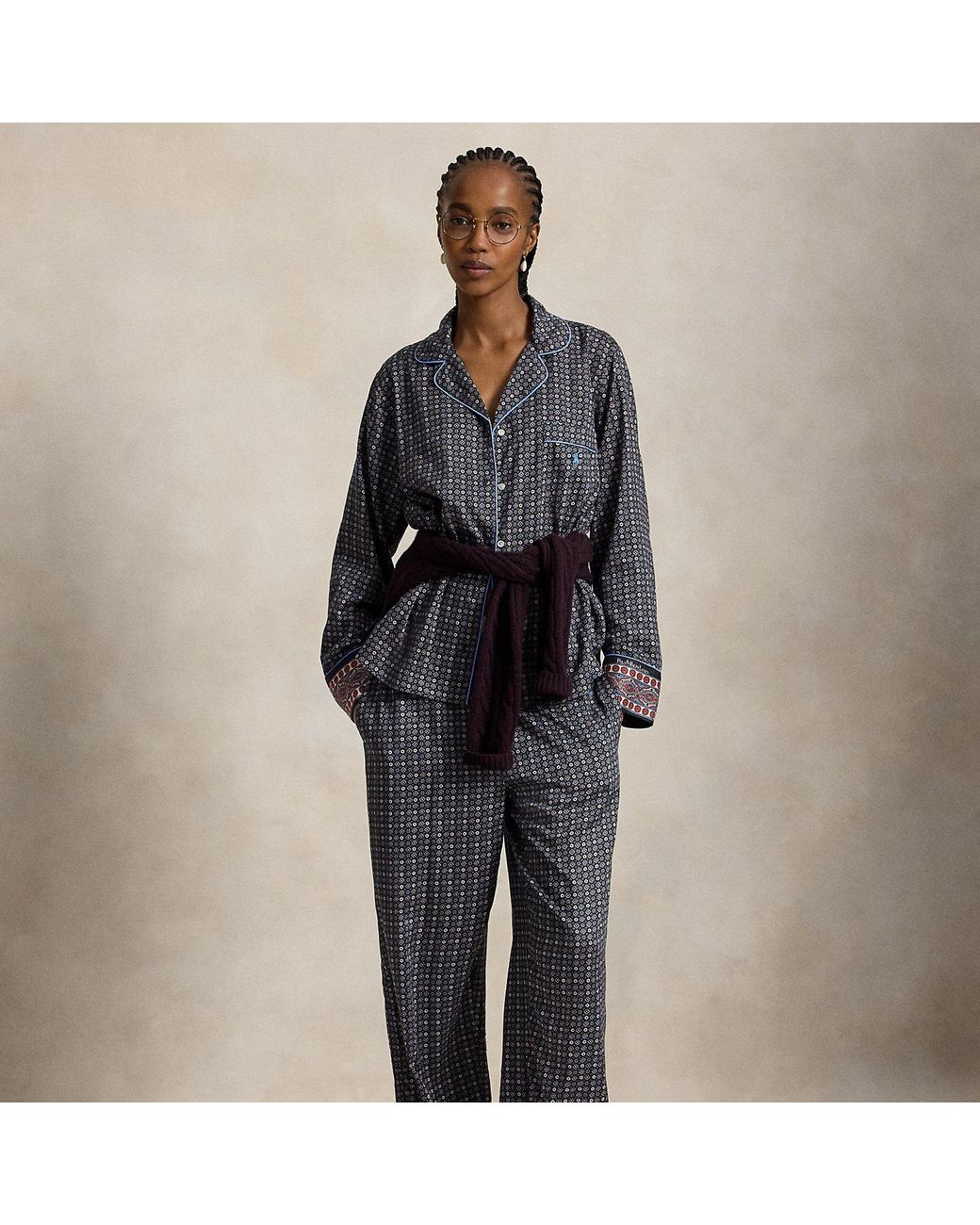 Polo Ralph Lauren Black Foulard Pyjama Set