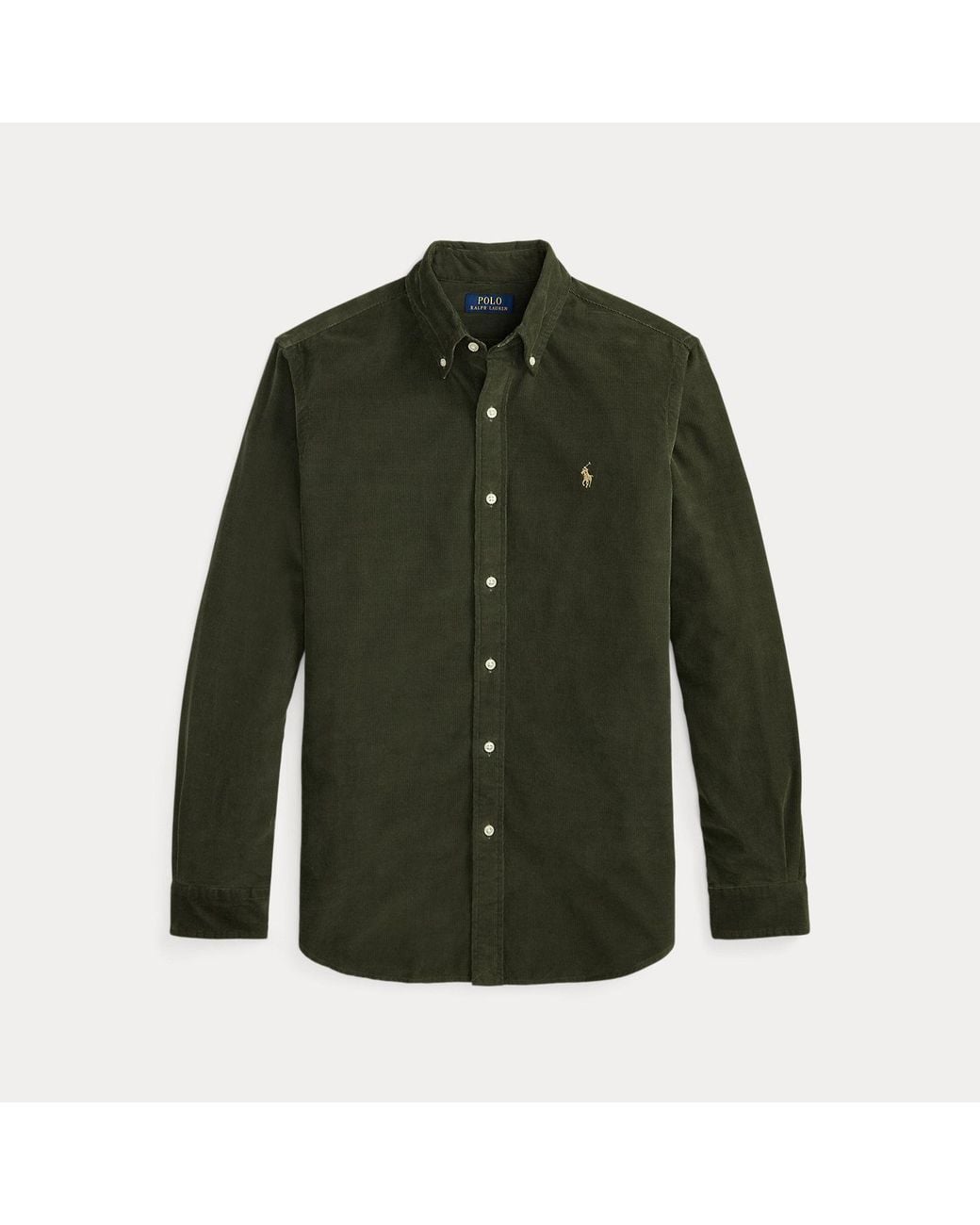 Polo Ralph Lauren Green Custom Fit Corduroy Shirt for men