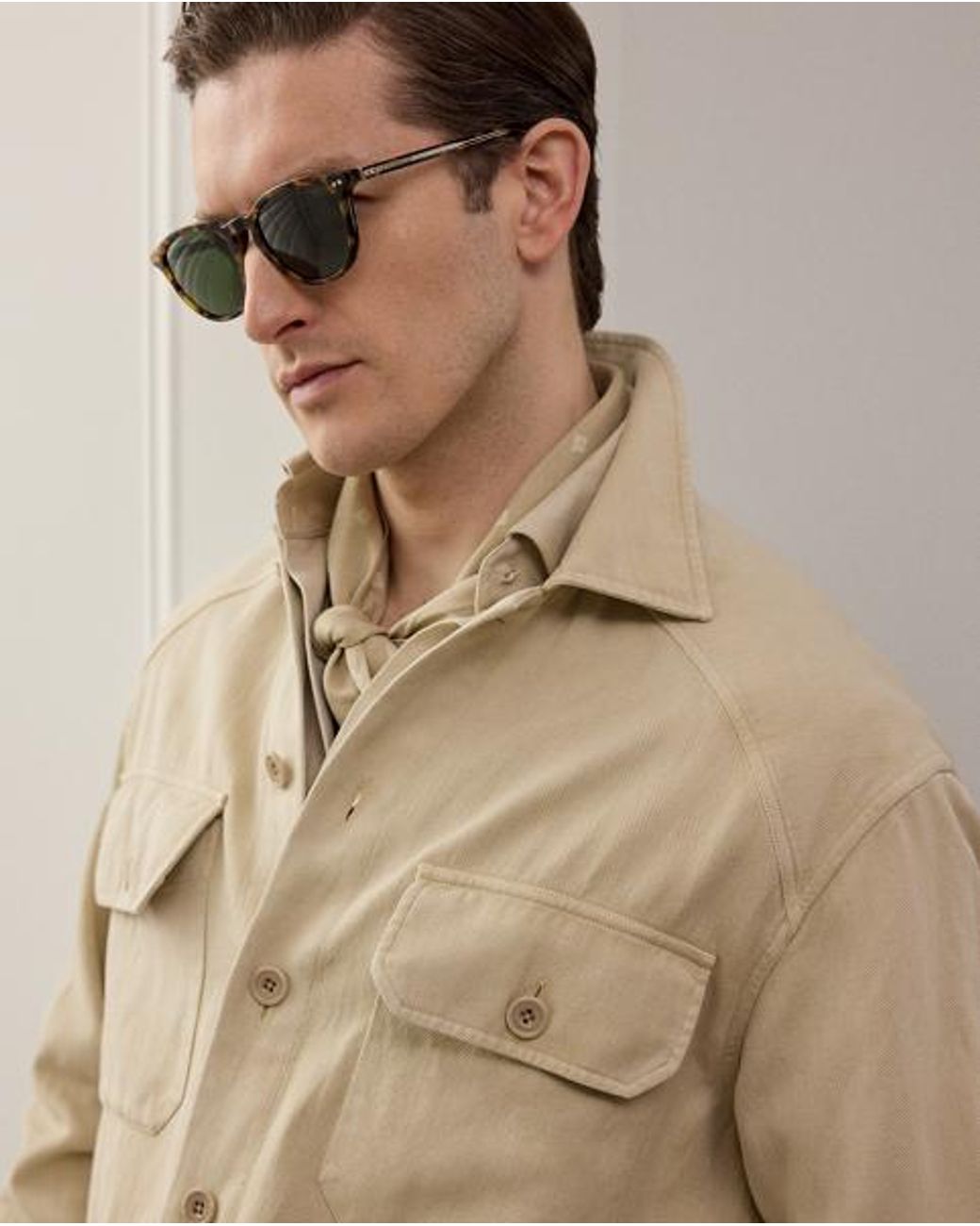 Ralph Lauren Natural Garment-Dyed Cotton-Linen Shirt for men