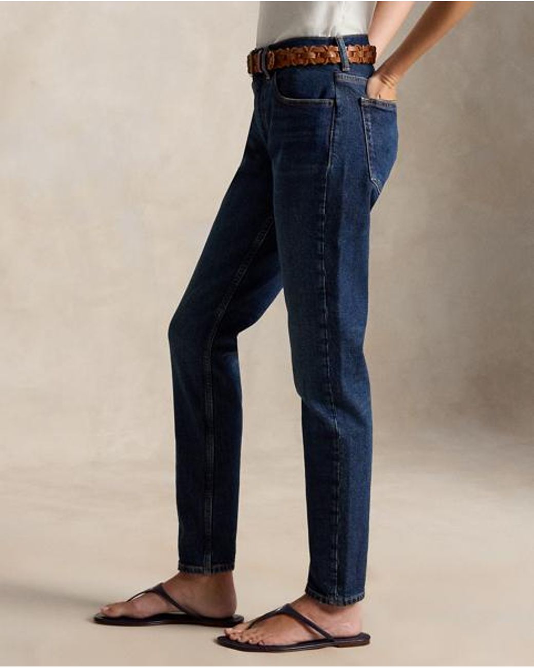 Polo Ralph Lauren Blue Mid-Rise Super-Slim Jean