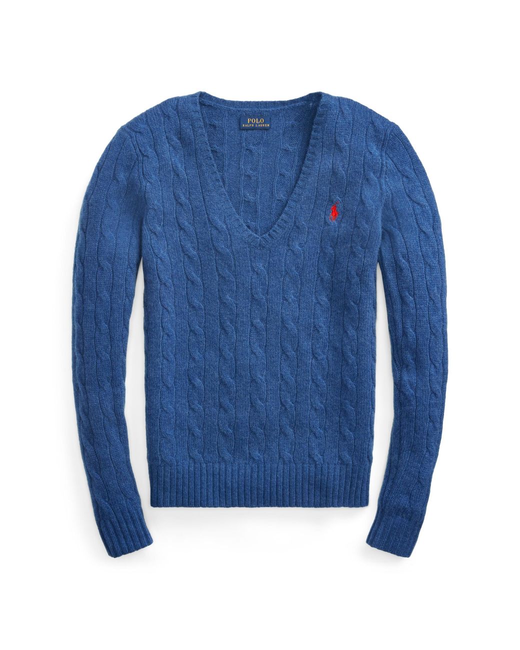 Polo Ralph Lauren Cable Wool-cashmere Jumper in Blue - Lyst