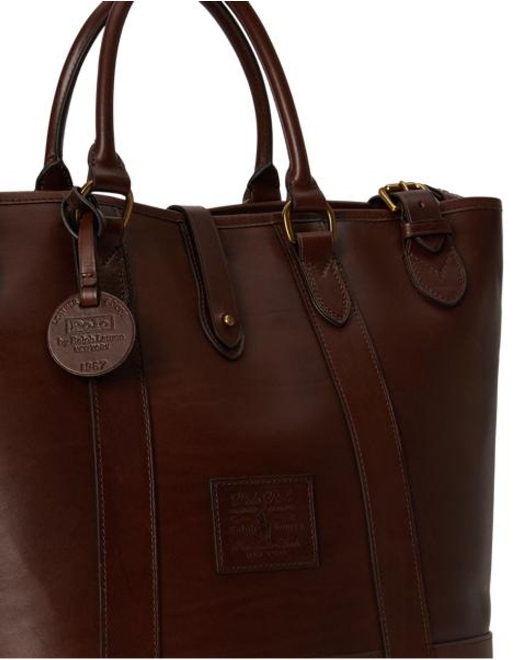 Polo Ralph Lauren Brown Heritage Leather Medium Tote for men