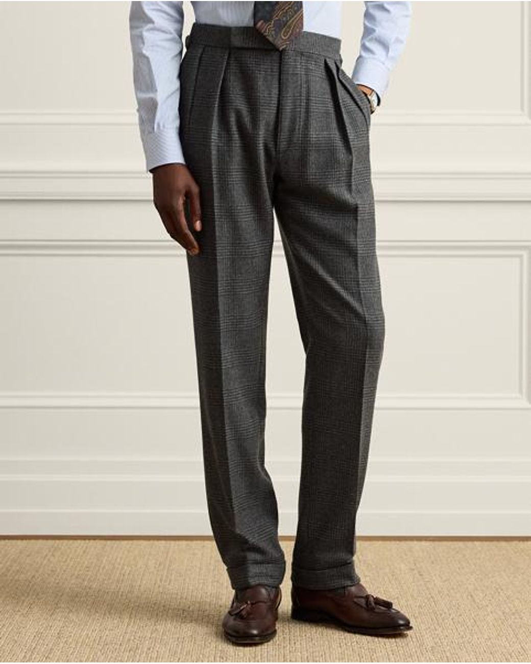 Ralph Lauren Black Gregory Handmade Glen Plaid Wool Suit for men