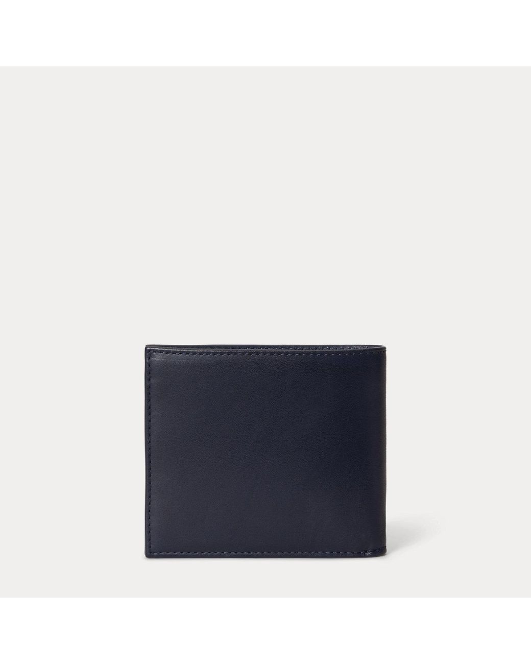 Polo Ralph Lauren Blue Polo Bear Leather Billfold Wallet for men