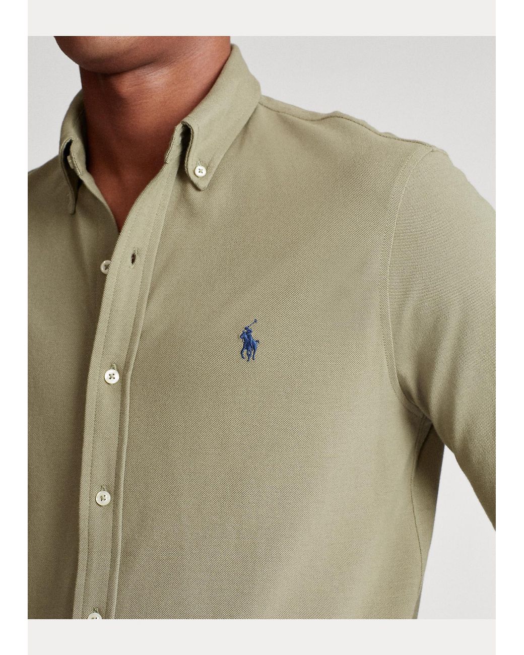 Polo Ralph Lauren Baumwolle Featherweight Piqué-Hemd in Grün für Herren |  Lyst AT