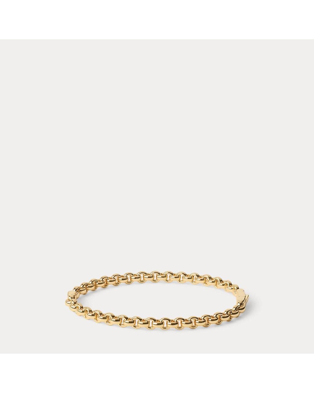 Ralph Lauren Natural Plated Rolo-Link Hinge Bracelet
