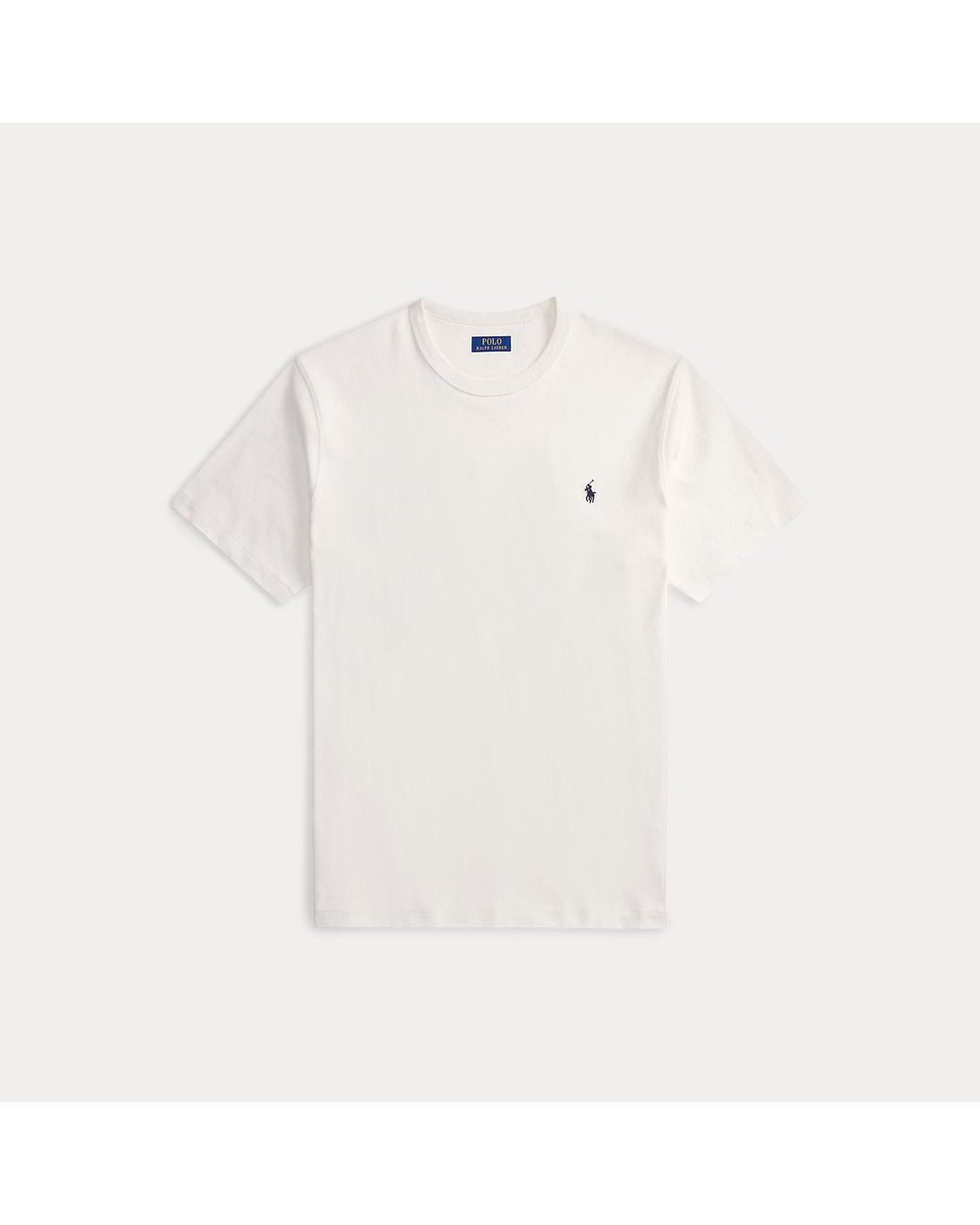 Ralph Lauren White Jersey Crewneck T-Shirt for men