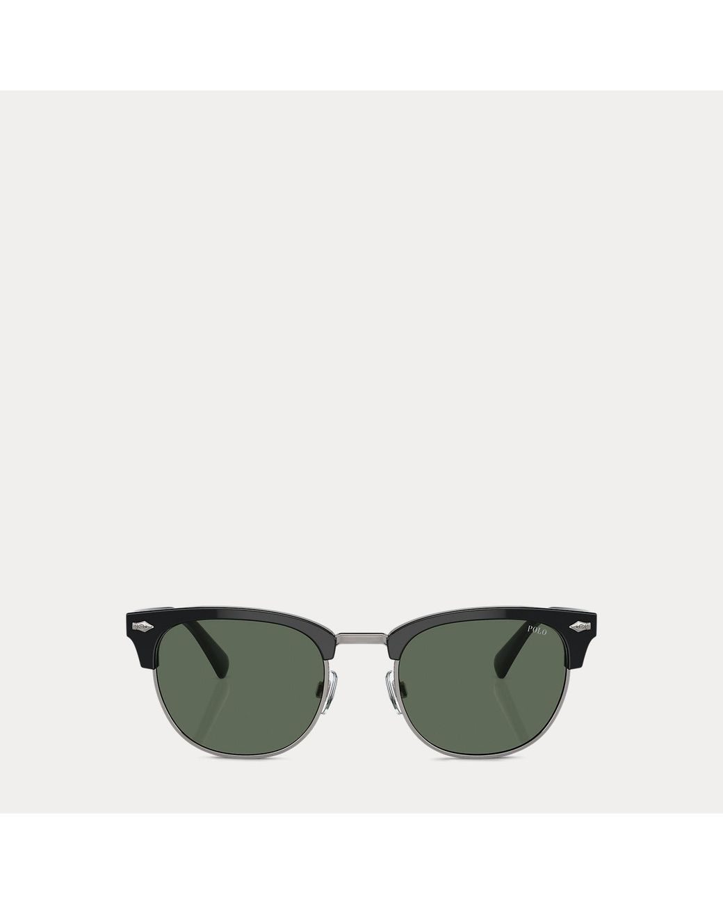 Polo Ralph Lauren Green Heritage Pen-Pin Round Sunglasses for men