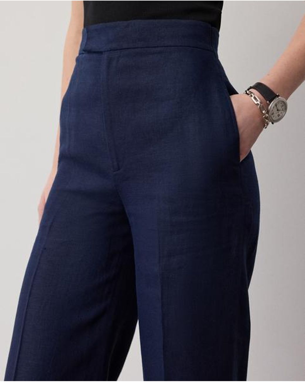 Ralph Lauren Blue Dean Linen Pant