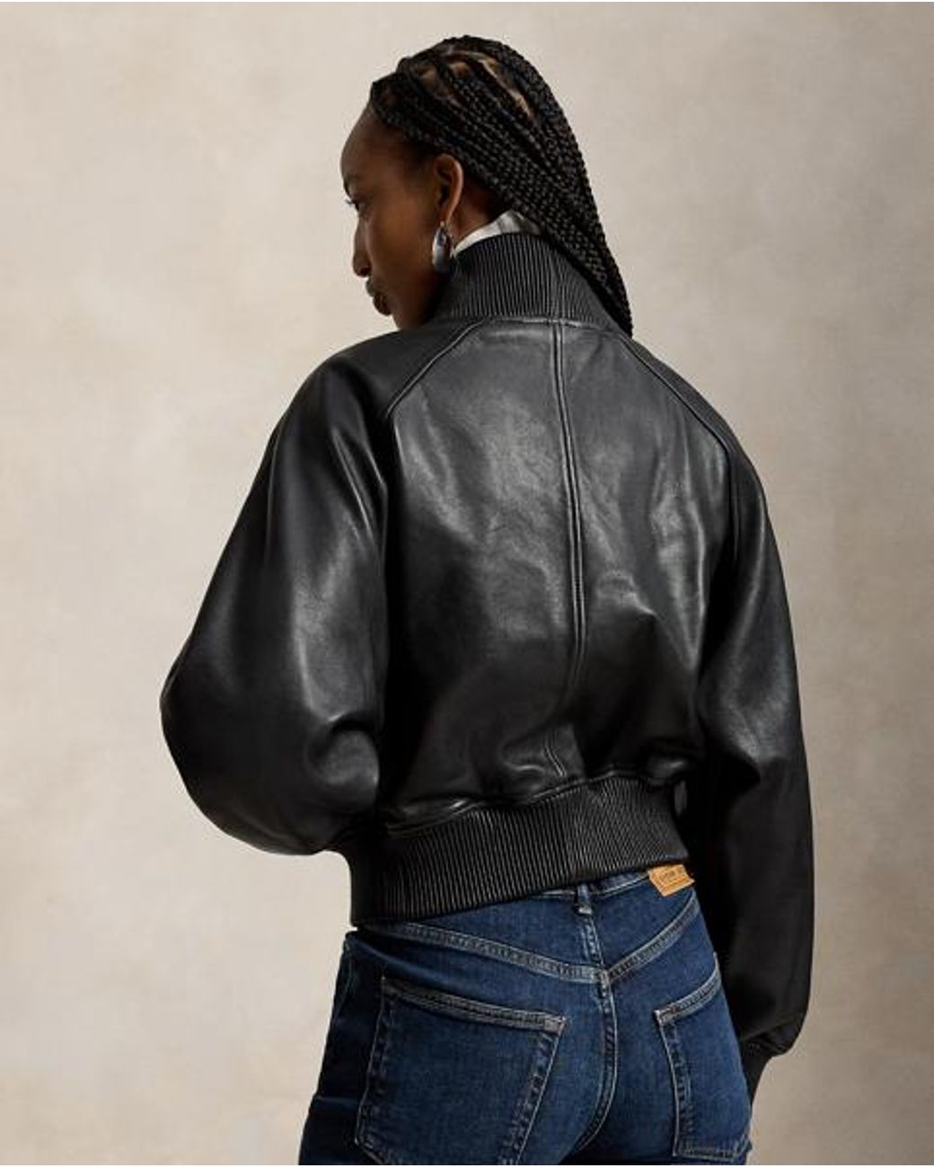 Polo Ralph Lauren Black Leather Flight Jacket