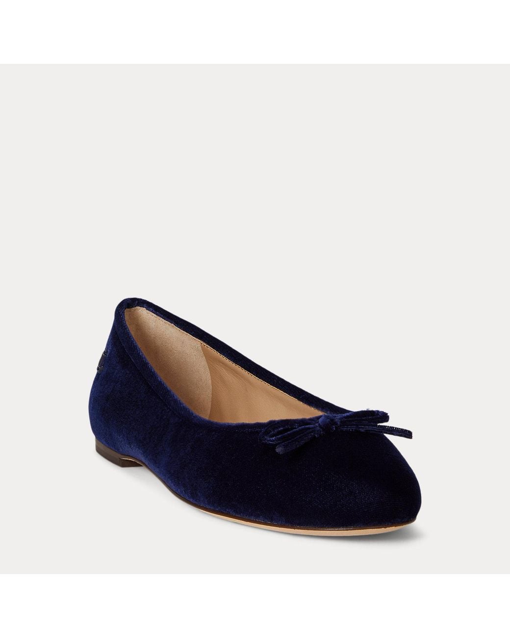Ralph Lauren Blue Jayna Iii Velvet Flat