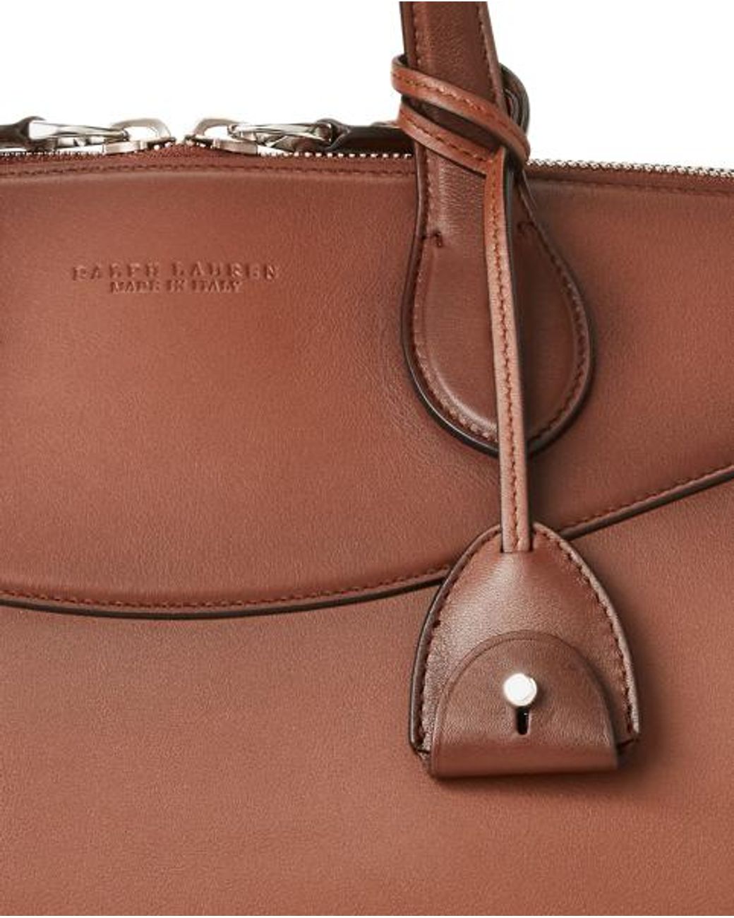 Ralph Lauren Brown Voyager Burnished Calfskin Duffel for men