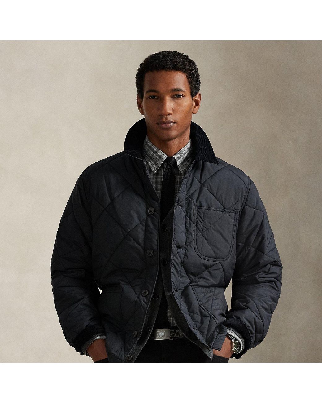 Ralph Lauren The Hurston Quilted Utility Jacket in Black for Men