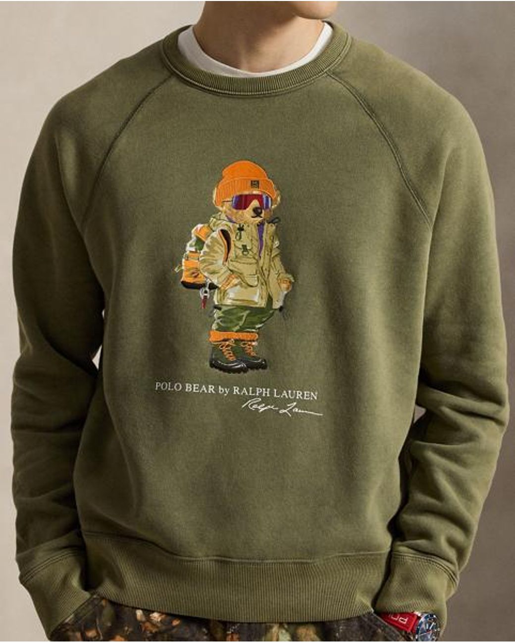 Polo Ralph Lauren Green Polo Bear Fleece Sweatshirt for men