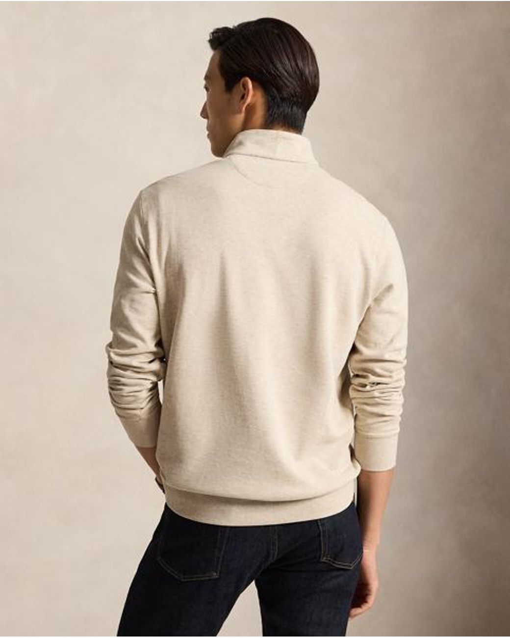Polo Ralph Lauren Gray Luxury Jersey Quarter-zip Pullover for men