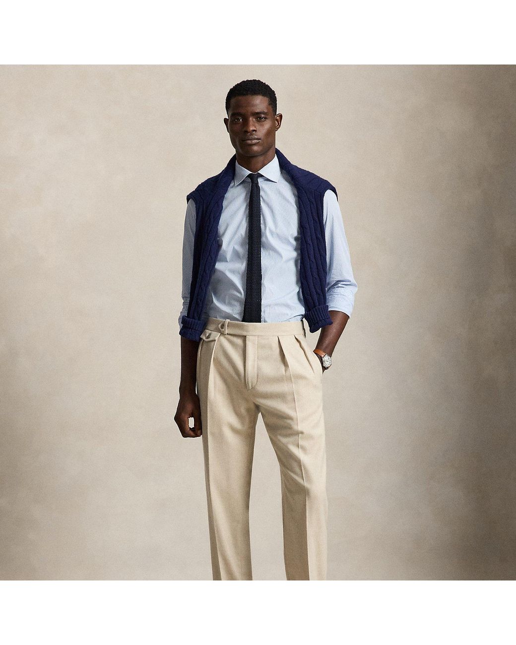Polo Ralph Lauren Natural Wool Flannel Suit Trouser for men