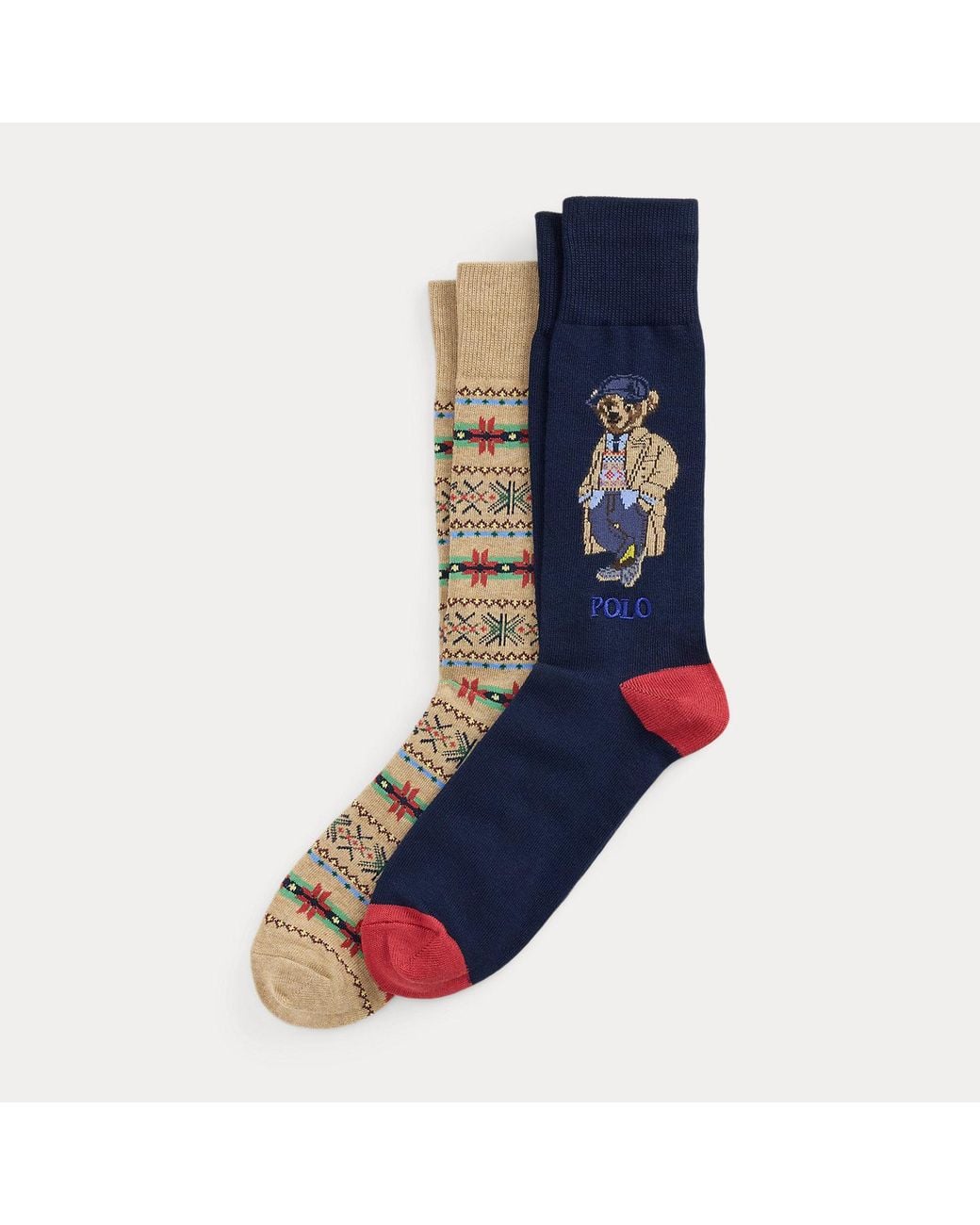 Polo Ralph Lauren Blue Polo Bear Trouser Sock 2-Pack for men