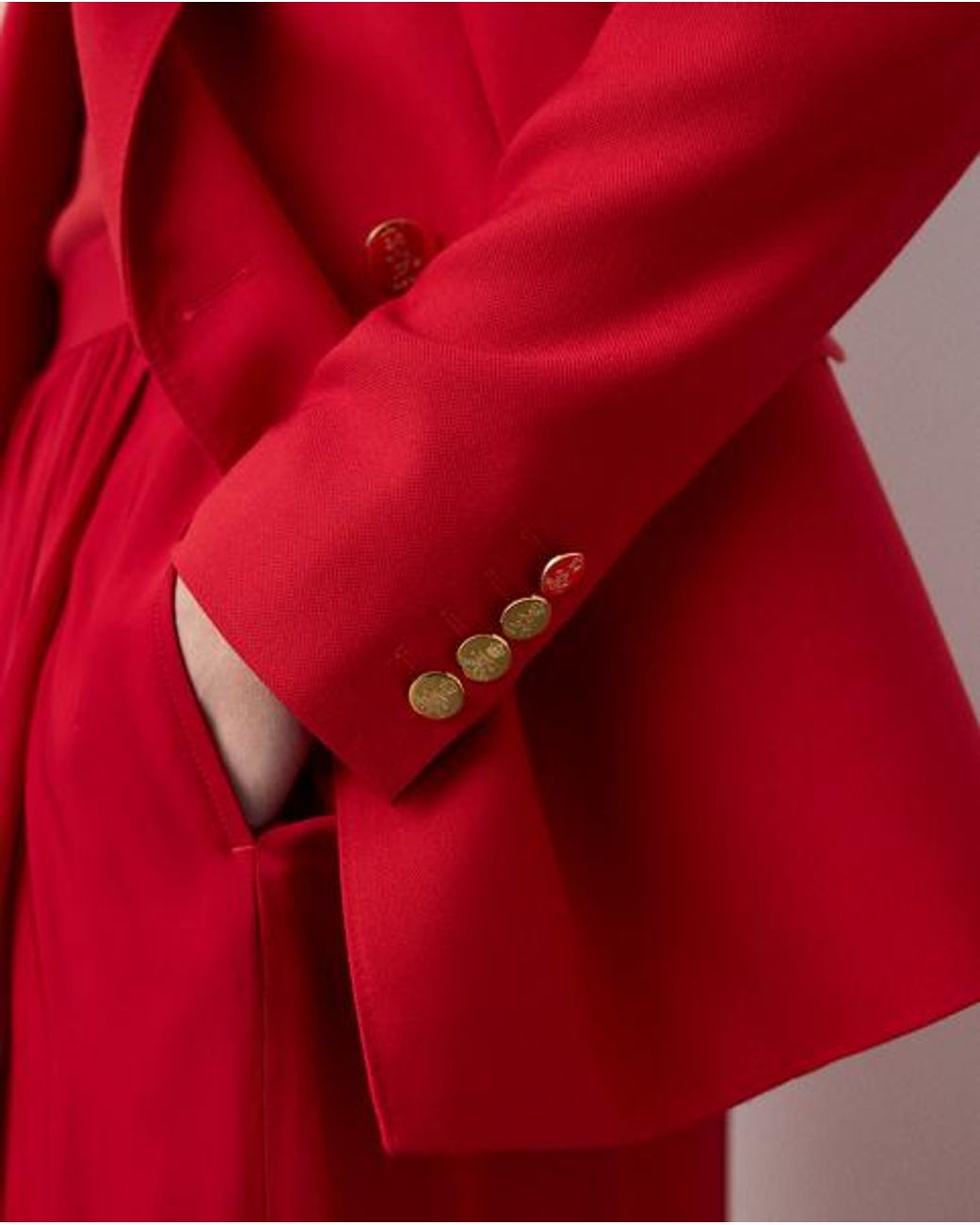 Ralph Lauren Red Camden Cashmere Jacket