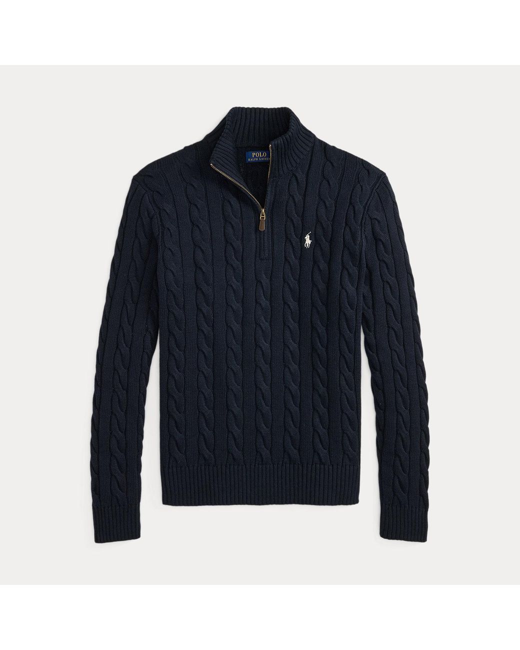 Polo Ralph Lauren Blue Cable-knit Cotton Jumper for men