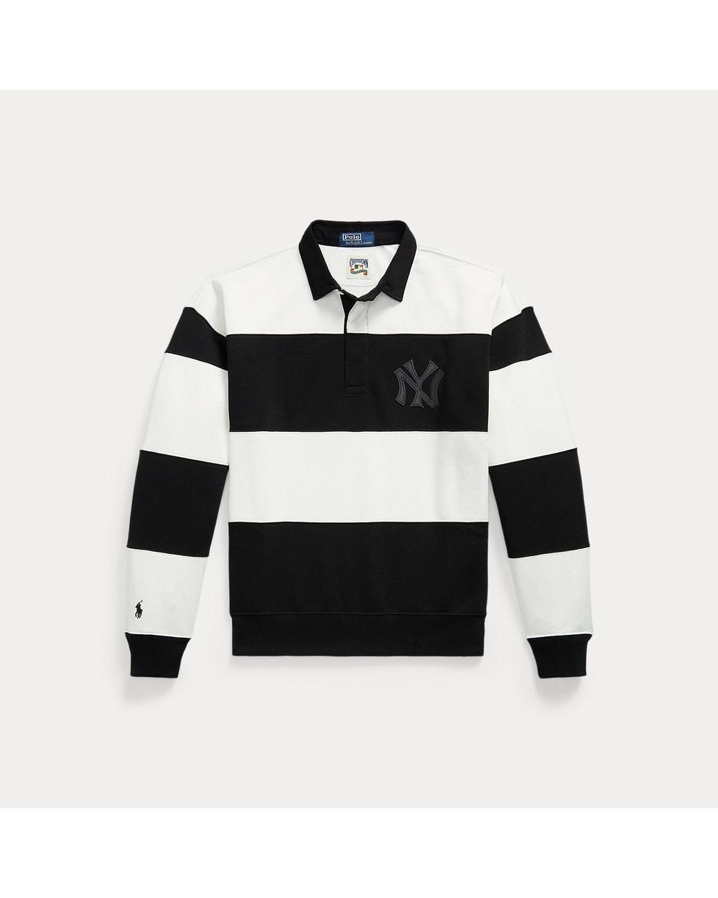 Polo Ralph Lauren White Polo Ralph Lauren Lauren Yankees Fleece Rugby for men