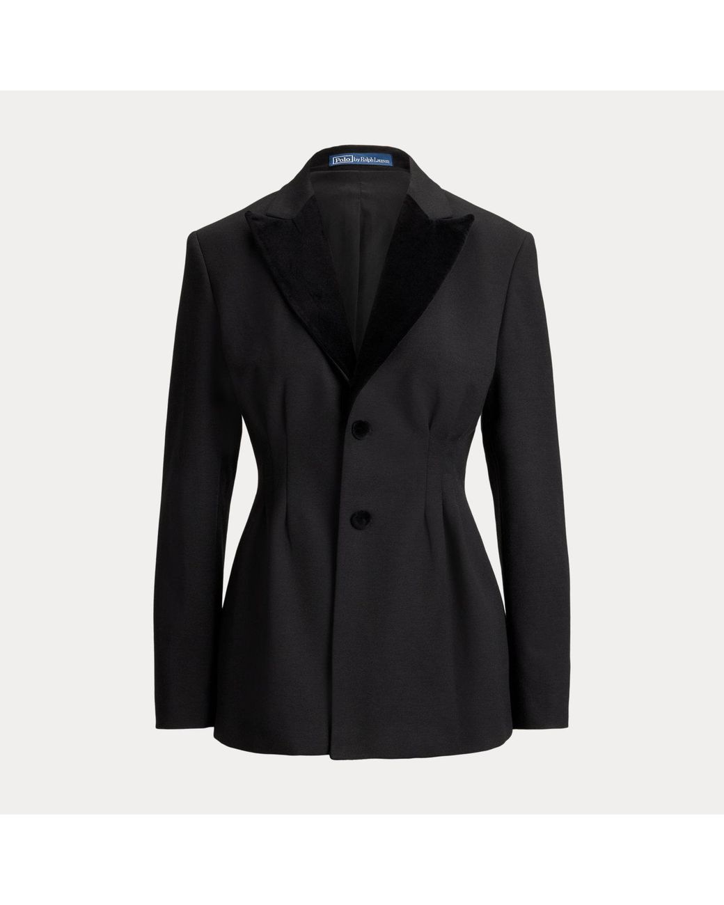 Polo Ralph Lauren Black Single-Breasted Pleated Tuxedo Jacket