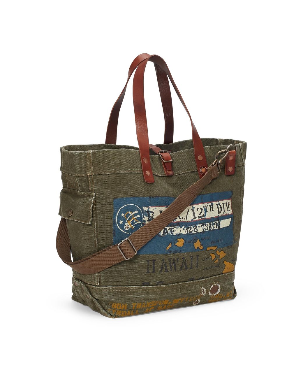 Ralph Lauren Cotton Military Tote in Green for Men | Lyst