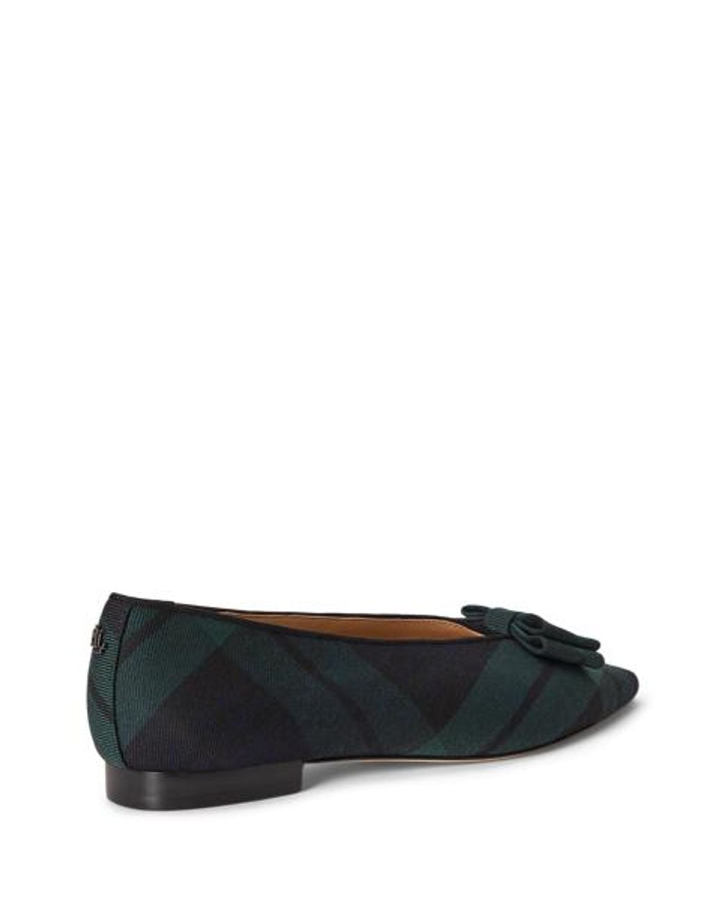 Ralph Lauren Blue Audri Bow-Trim Watch Ballet Flat