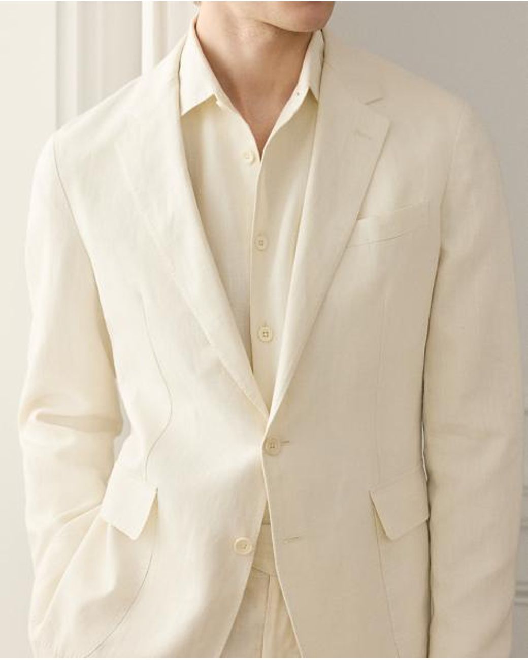 Ralph Lauren Natural Hadley Hand-Tailored Linen Suit Jacket for men