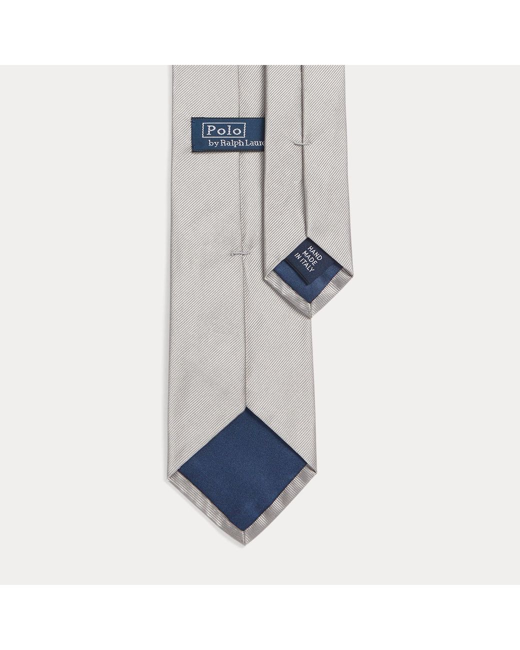 Polo Ralph Lauren Gray Silk Repp Narrow Tie for men