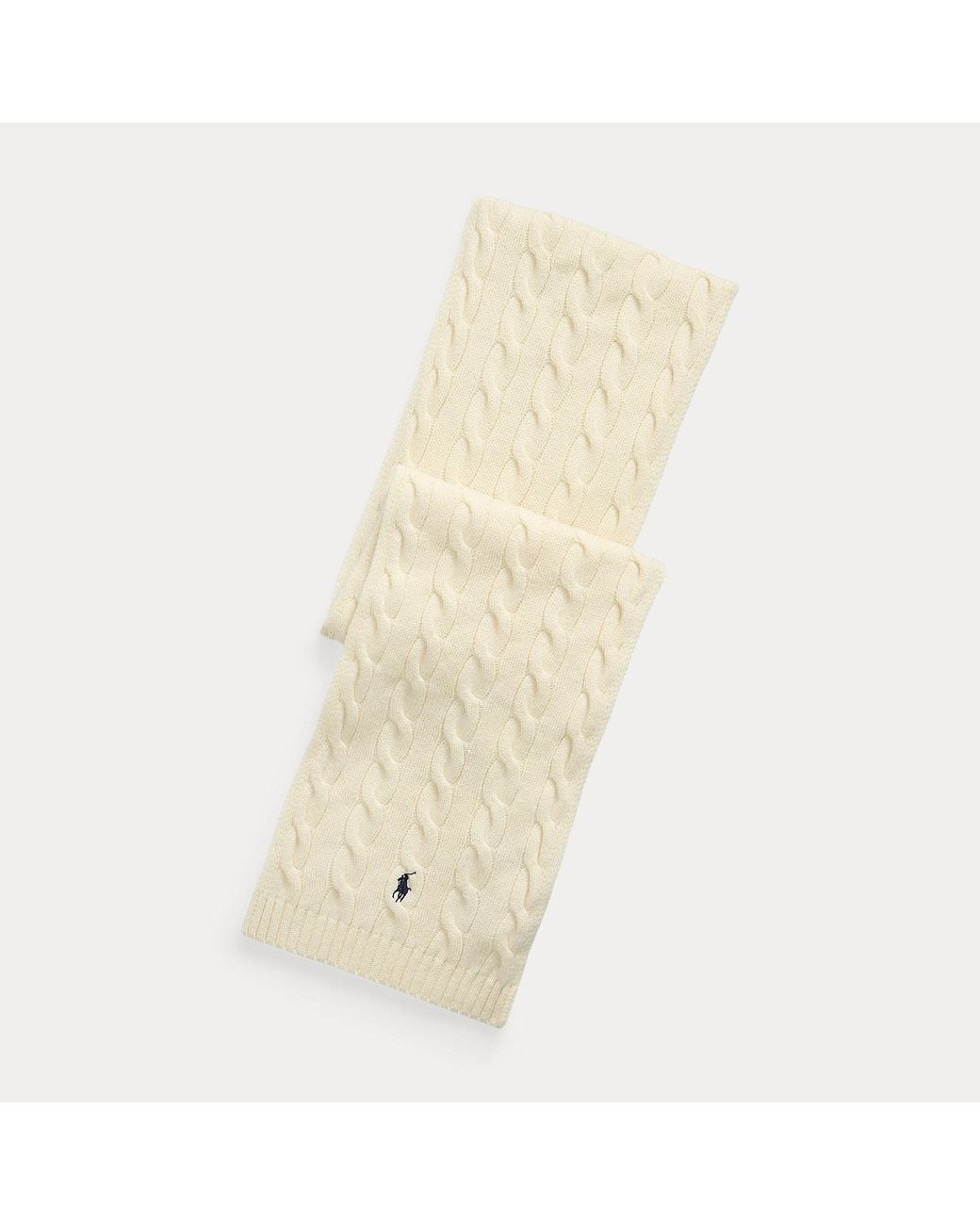 Polo Ralph Lauren Natural Cable-Knit Wool-Cashmere Scarf for men
