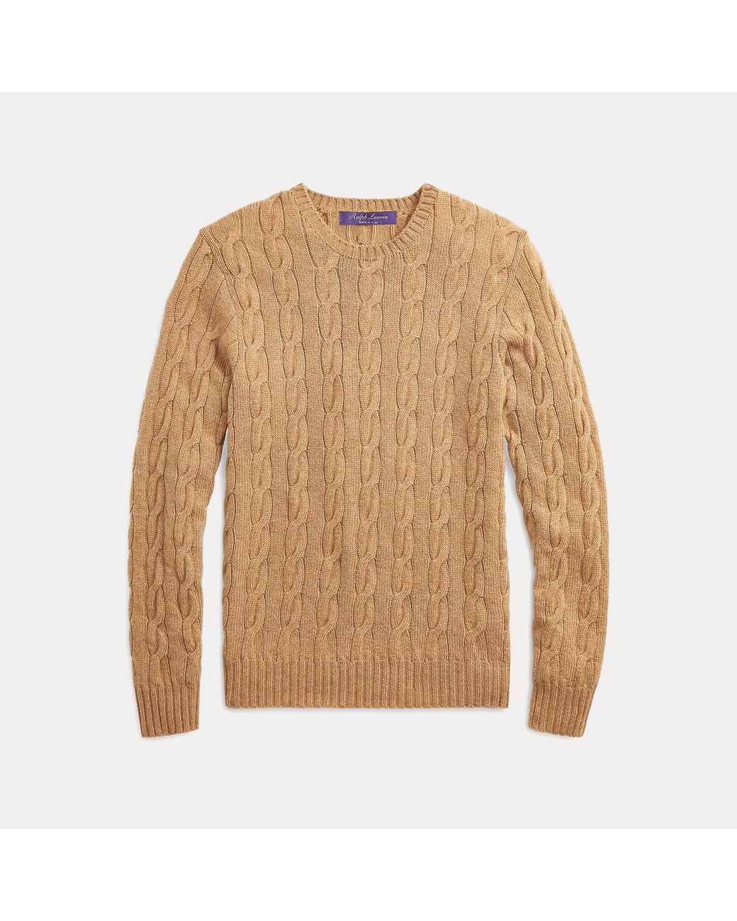 Ralph Lauren Multicolor Cable-Knit Cashmere Sweater for men