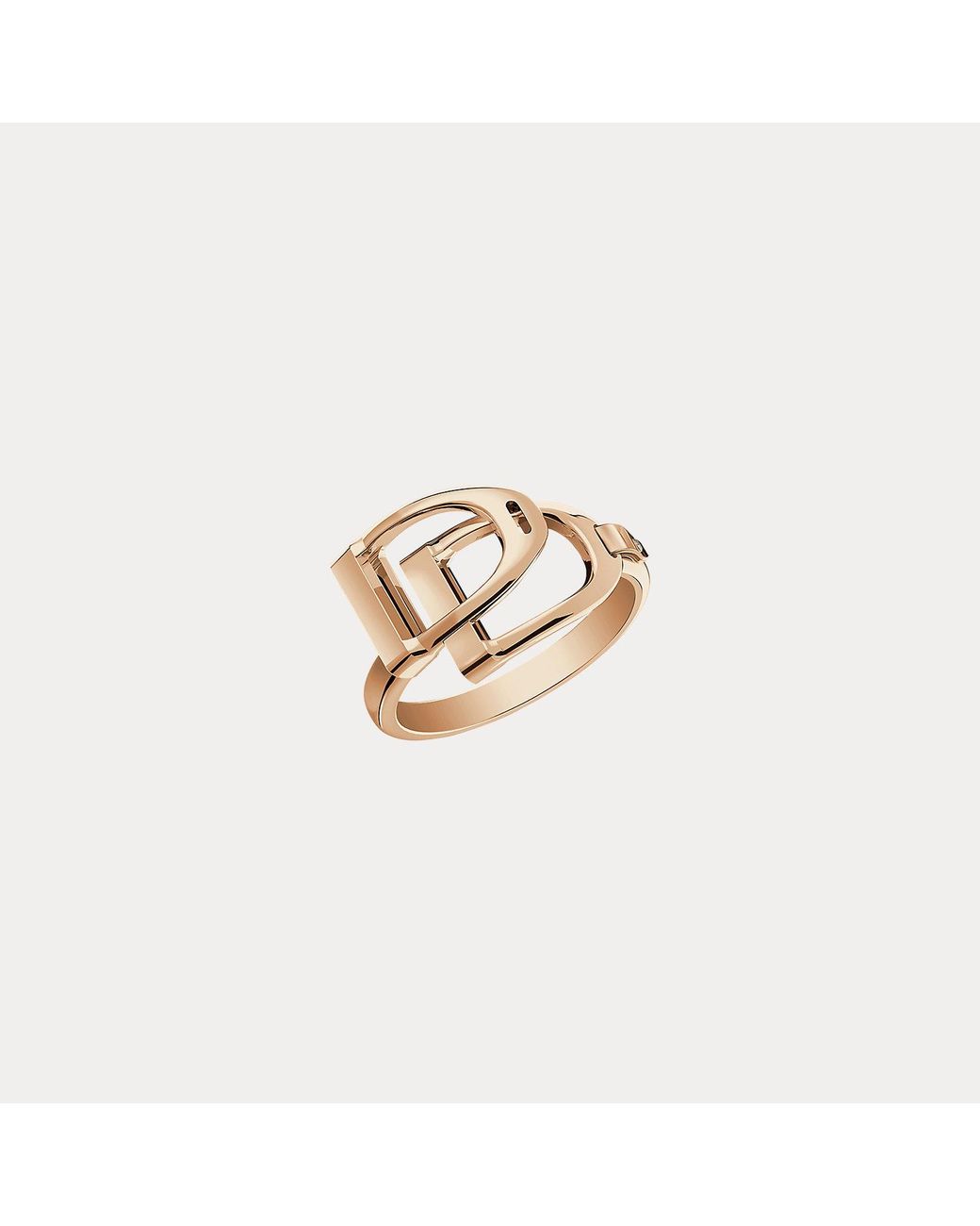 Ralph Lauren Metallic Rose Double-Stirrup Ring