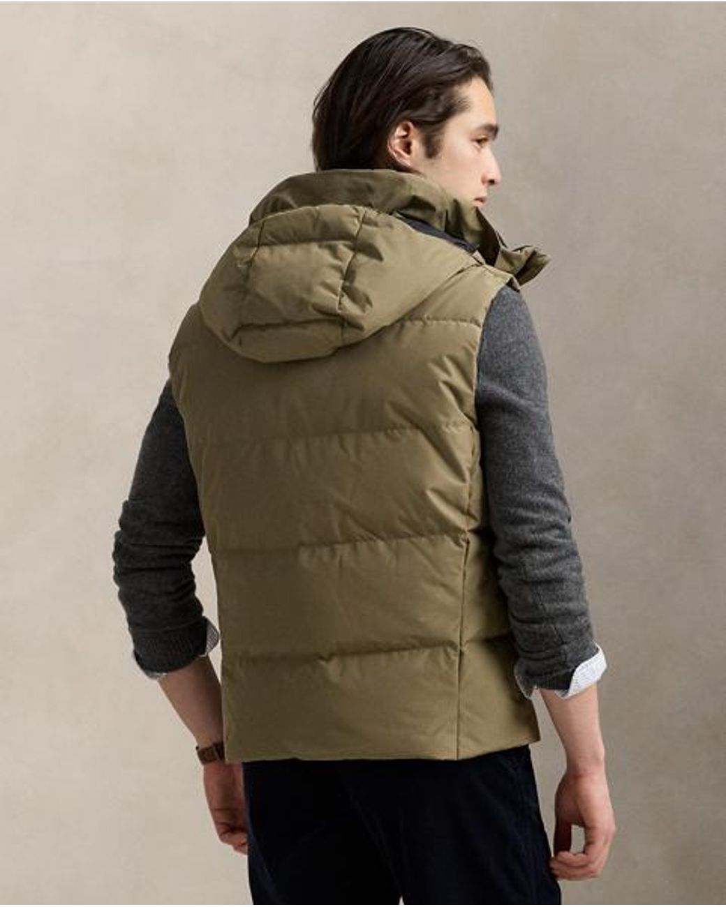 Polo Ralph Lauren Green Hooded Down Gilet for men